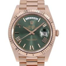 ROLEX Day date 40 228235 Olive green Rome Random Number second hand mens