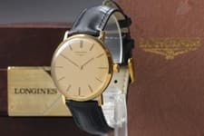 LONGINES Ref.1087 Gold Dial 34mm Hnd Winding Manual Men's Watch Box [Near MINT]