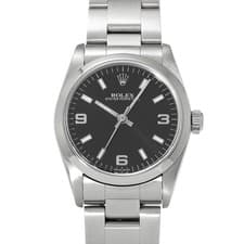 ROLEX Oyster Perpetual 77080 black WATCH 724698