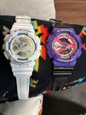 Casio G-Shock White Purple Pink Resin Watch