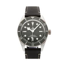 Tudor Black Bay Fifty-Eight 925 Sterling Silver Auto 39mm Strap Watch 79010SG