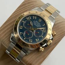 Rolex Cosmograph Daytona 116523 Steel 18K Yellow Gold Blue Racing Dial Watch