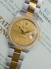 Rolex Oyster Date Ref.15233 Steel / Gold Full Set Warranty Rx 2001 Nos Condition