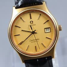 [Near Mint] OMEGA Seamaster Cal.1342 Push Crown Date Gold Tone Quartz Mens Watch