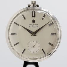 Waltham Colonial Pocket Watch Manual Wind Silver Dial Small Seconds Mens Working