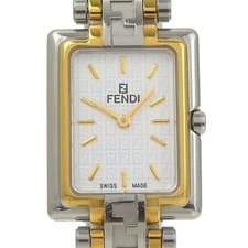 FENDI 720L Zucca Watches WhiteDial Stainless Steel Quartz Analog display Women
