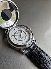 Tiffany Atlas Demi Hunter Flip Cover Case Cocktail Watch w/ Black Lizard Strap!