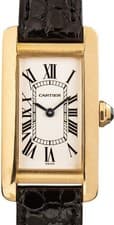 Cartier Tank Americaine 19mmx35mm W2601556 18K Yellow Gold Women's Watch