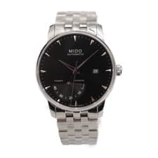 MIDO Baroncelli 42mm Automatic Watch M8605 Stainless Steel Siler Black Dial