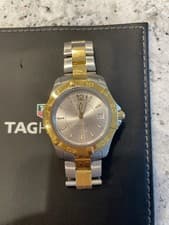 TAG Heuer Aquaracer Men's Gold and  Stainless Steel 300m Analog Wristwatch Date