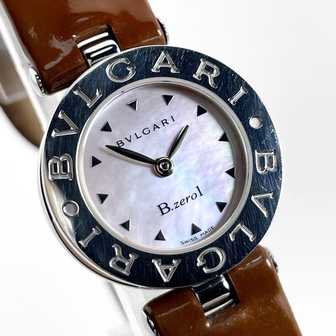 BVLGARI B.zero1 BZ22S Shell Dial Stainless Steel Quartz Watch 22.3mm