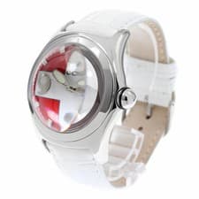 Corum Bubble Swiss Flag 163.150.20 SSｘLeather Quartz Date Red/White Men's Buck