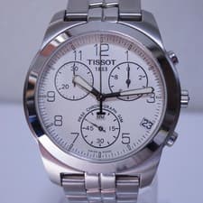 TISSOT Chronograph Timepiece Wristwatch Quartz Mens Fashion Authentic