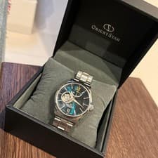 Orient Star Automatic Skeleton Watch Black Green Stainless Steel