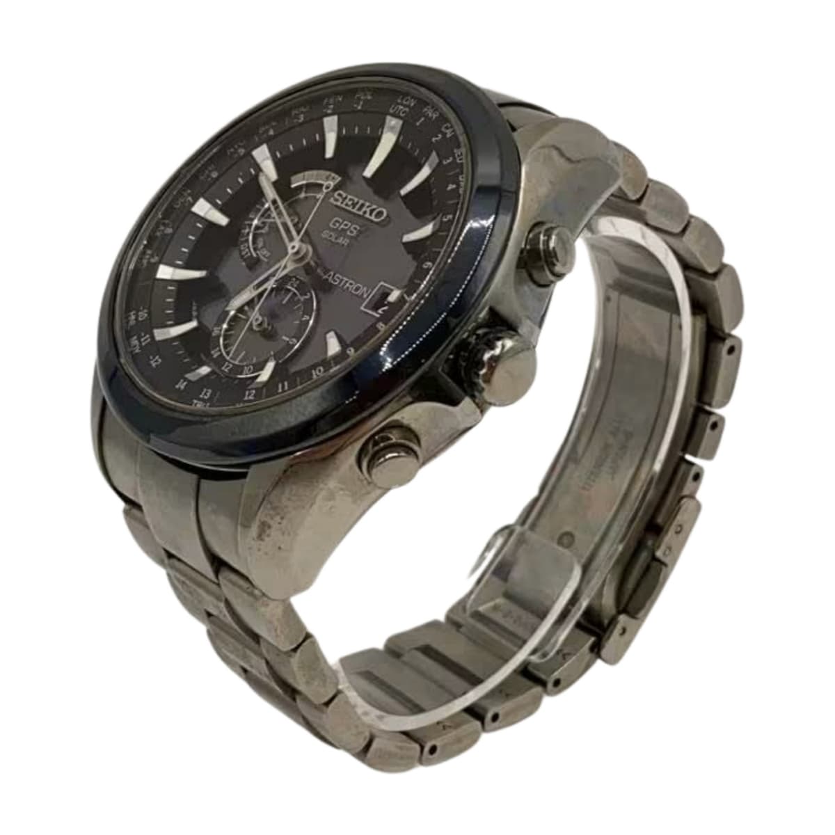 SEIKO ASTRON GPS Solar 7X52-0AA0 Titanium Ceramic Men's Watch Black Used Auth JP