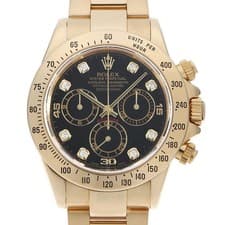 ROLEX Cosmograph Daytona 8P diamond 116528G black Y Number second hand mens
