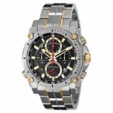Bulova 98B228 Men's Precisionist Chronograph Black DialSteel Bracelet Dive Watch