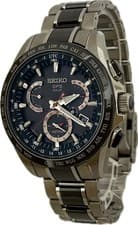 Seiko Astron 8X53-0AB0 SBXB041 Gray 45mm Quartz Mens Watch Excellent A6377