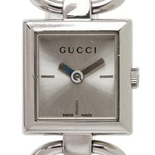 Used Gucci Tornavoni wristwatch bangle watch 120 quartz silver dial stainless