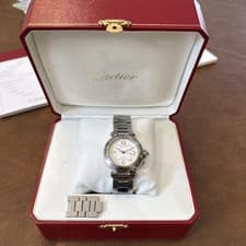 Cartier Pasha C 2324 35 mm Stainless Steel Automatic Watch Box and Papers
