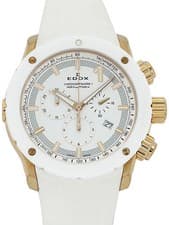 EDOX Chrono Offshore 1 Chronograph 10221 37RB3 BIR3 47mm White Dial Rose #T525