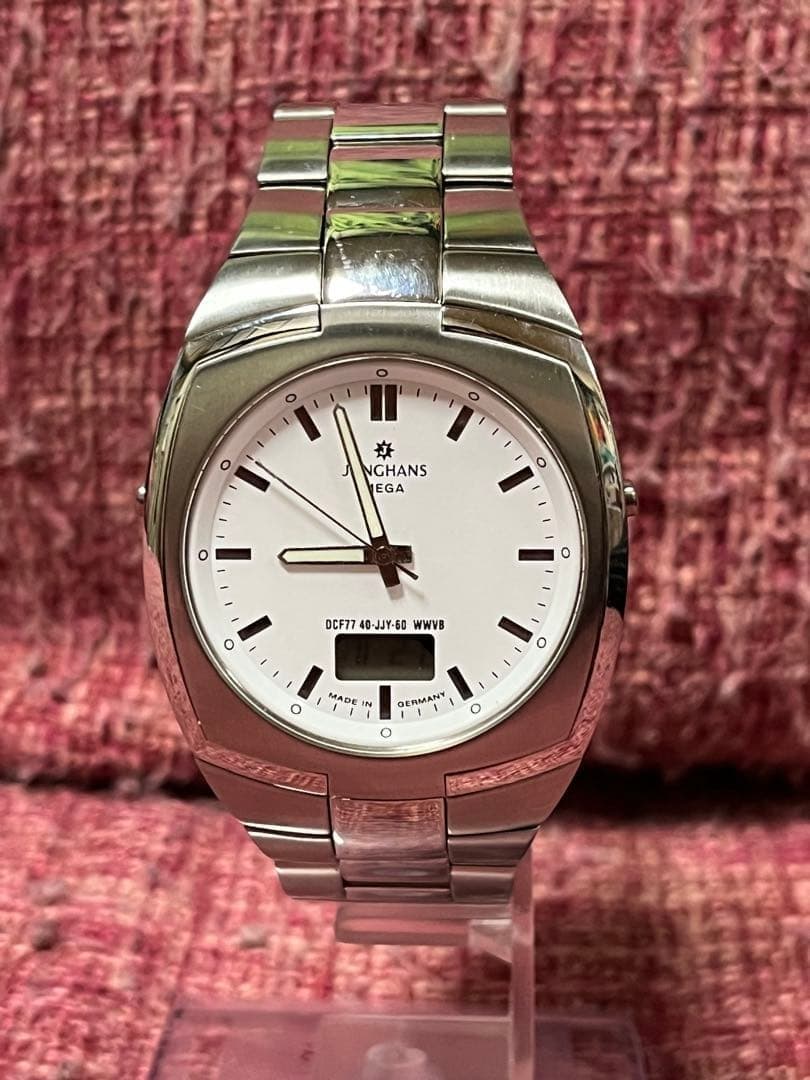 JUNGHANS MEGA DCF77.5 JJY40/60 Quartz Men's Watch Working Item
