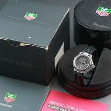 Rare Near MINT TAG Heuer 6000 WH1314 Black Quartz 29mm Ladies Watch Full Set