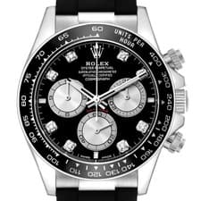 Rolex Daytona White Gold Black Diamond Dial Mens Watch 126519 Box Card Unworn