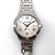 Concord Saratoga Diamond Shell Date Automatic Watch Used