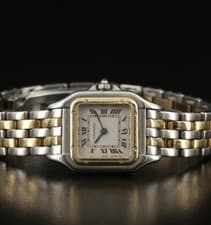 Cartier Panthere Stainless Steel & 18k Gold 3-Row 22mm Quartz Watch