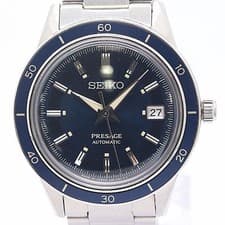 with box running Seiko Presage 4R35 05A0 AT automatic blue dial men s wristwatc