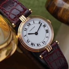 Cartier 1990s Vendome Trinity 18k Trigold Yellow White Rose Gold 25mm Quartz