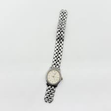 Chaumet Watch Aquila 23A-883 Silver Beige Quartz Diamond Bezel Working Women's