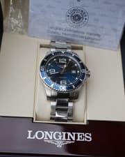 Longines HydroConquest Blue Men's Watch - L3.640.4,Box,Papers