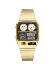 Citizen Ana Digi Temp JG2103-72X Gold Vintage Style Watch Retro Analog Digital