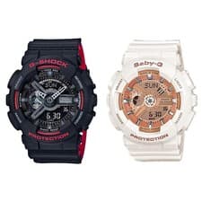 [Casio] CASIO G Shock Baby G Pair Watch Digital & Analog Anadeci Red x Black Ros