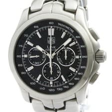 Polished TAG HEUER Link Calibre 16 Chronograph Automatic Watch CT511A BF580443