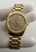 Omega Seamaster Chronometer f300 Hz Electronic 1250 Vintage Gold Tone Watch Runs