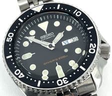 Seiko Black Dial & Bezel Diver 200m Men's Automatic Watch SKX007