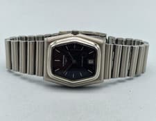 VINTAGE LONGINES CIRCA AUTOMATIC BLACK DIAL DATE AUTO SS BRACE MAN'S WATCH/ X006