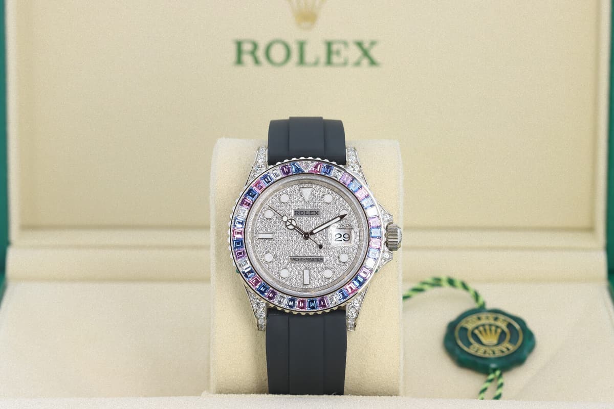 Rolex 126679SABR Yacht-Master 'Cotton Candy' Oysterflex Pave Diamond