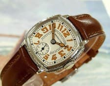 1928 Vintage HAMILTON CUSHION, Stunning 2 Tone Silver Dial, Serviced, Warranty