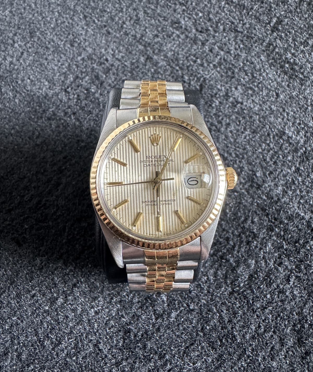 Vintage 1987 Rolex Datejust 36mm Ref. 16013 Tapestry Dial Circa 1987