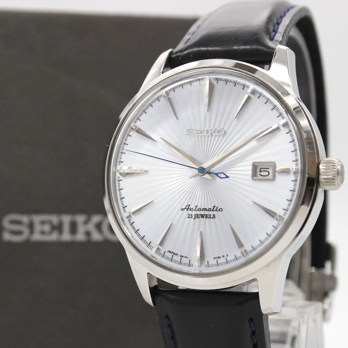 [NEAR MINT w/BOX] SEIKO 6R15-01S0 Blue Dial AT 23J Men's Watch From JAPAN Y555