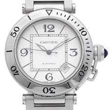 Cartier Pasha C Timer W31080M7 Automatic Watch SS Silver 0113