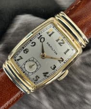 Vintage Rare 1941 Hamilton "Emerson" 10k Gold Filled Watch Art deco Serviced