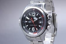 [Near MINT] HAMILTON KHAKI H775550 42mm Black Dial Day Date AT Men's Watch JAPAN