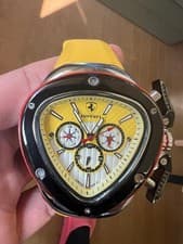 FERRARI Automatic Watch Yellow Triangular Dial Sapphire Crystal Timepiece