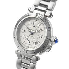 CARTIER Pasha 38 GMT Power Reserve W31037H3 SW17434