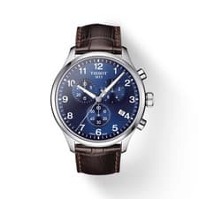 Tissot Chrono XL Classic 45mm Blue Dial Leather Strap Men's Watch T1166171604700
